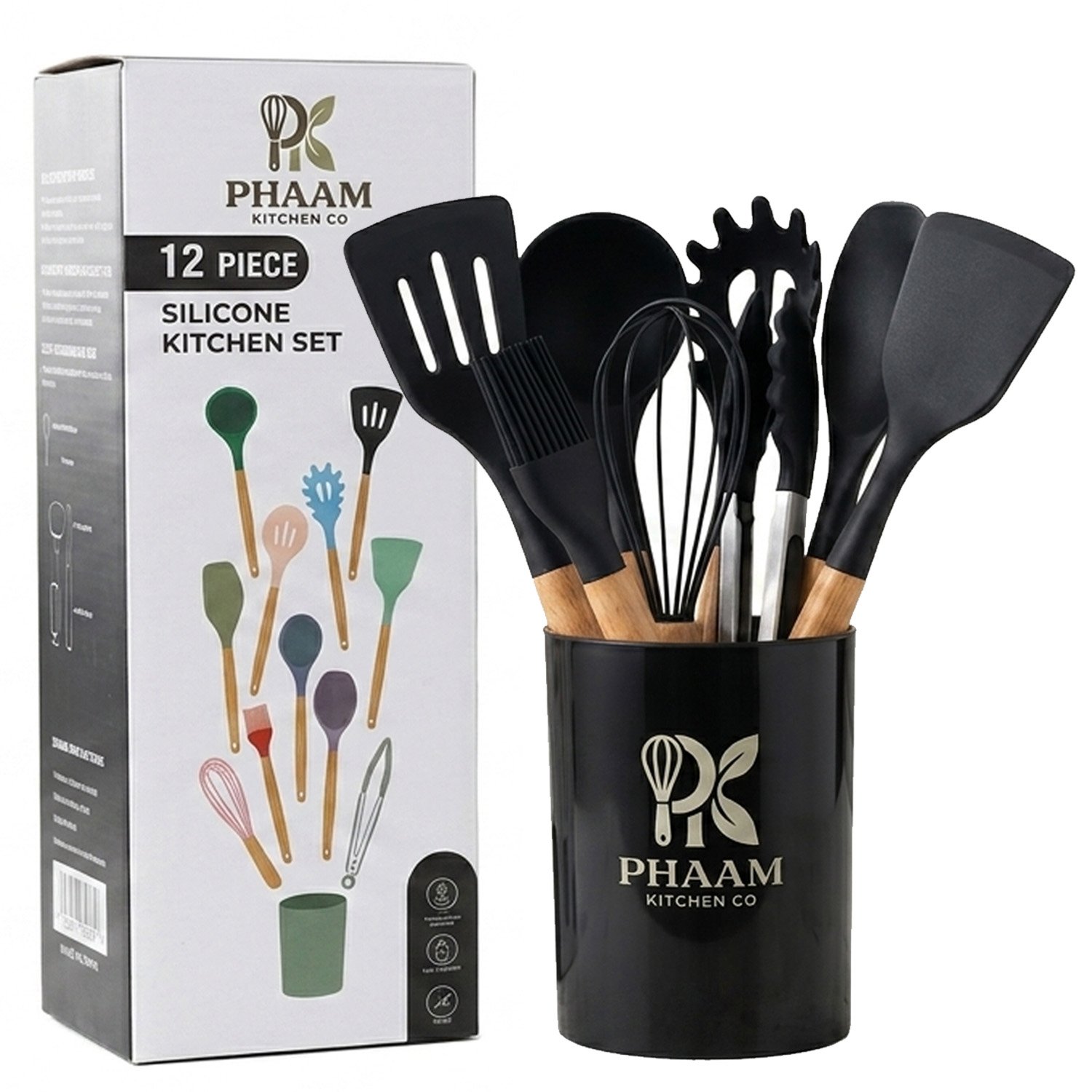 PHAAM Noir set standing in its holder